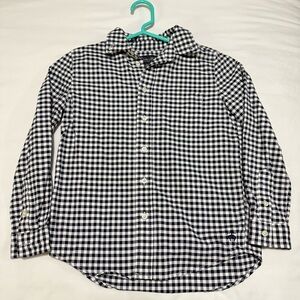 Brooks Brothers Kids Gingham Shirt - Black and White in Size Small 8